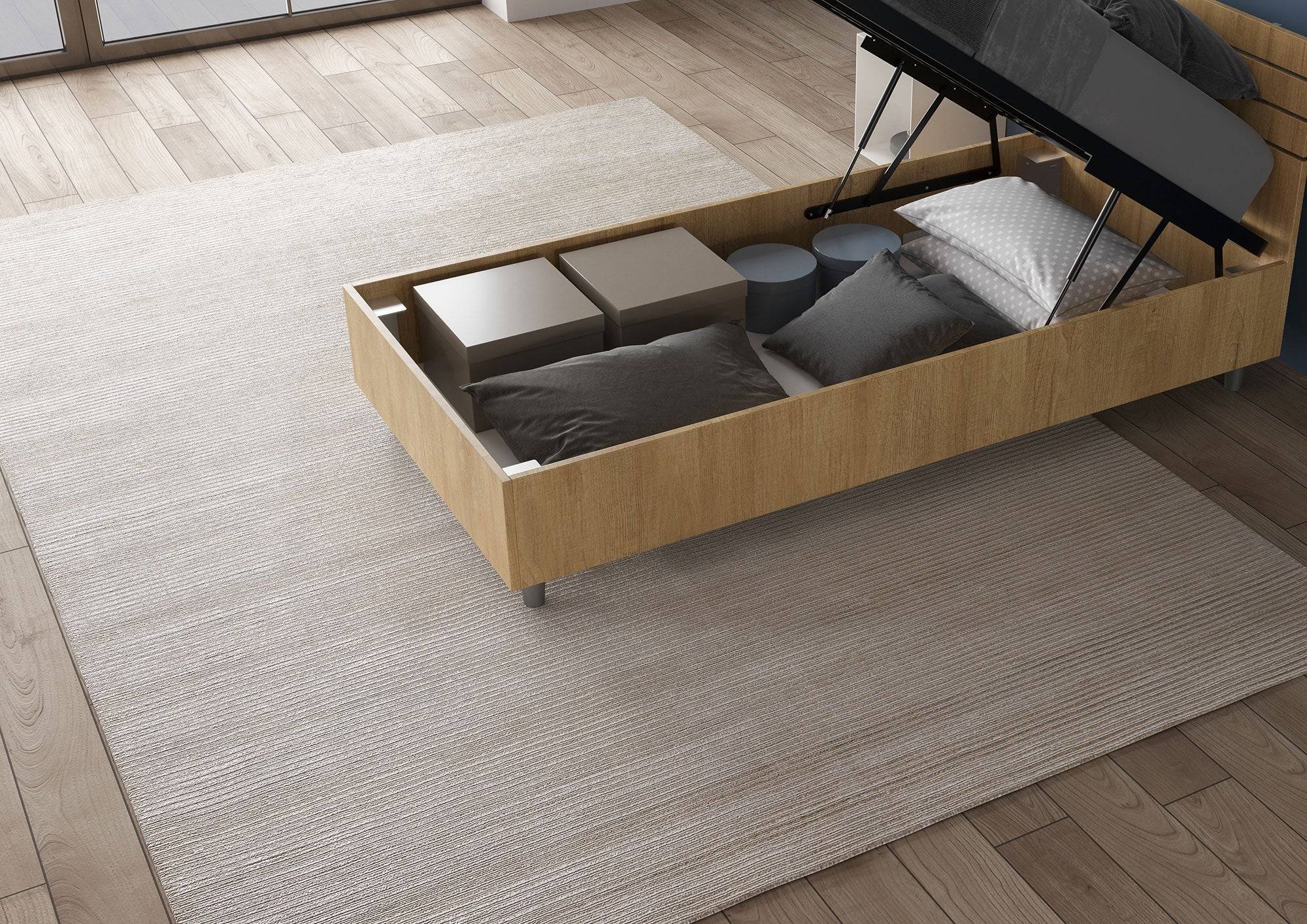Letto Singolo 80x190 Demas con Rete Contenitore e Stile Minimalista