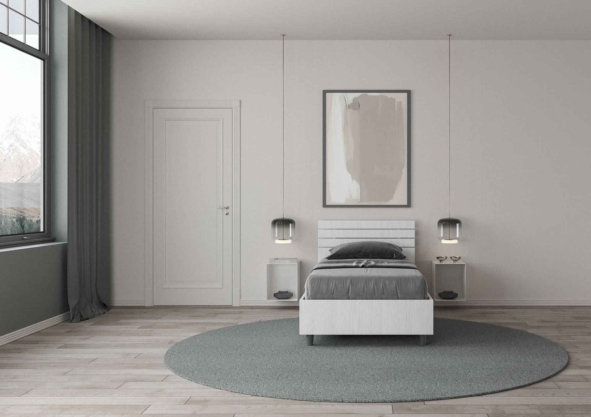 Letto singolo 80x200 testata dritta con doghe Ankel