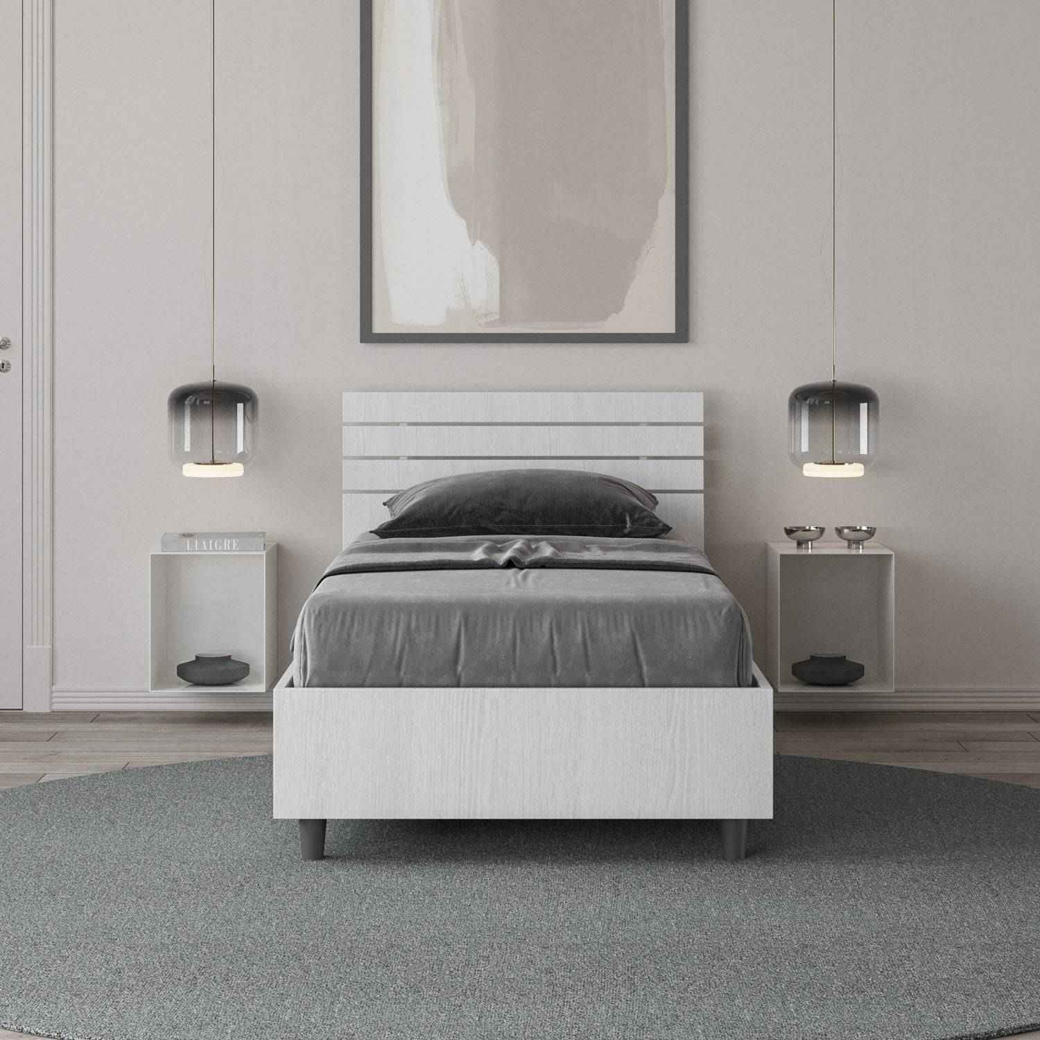 Letto singolo Ankel 80x190 cm - Con contenitore o rete a doghe