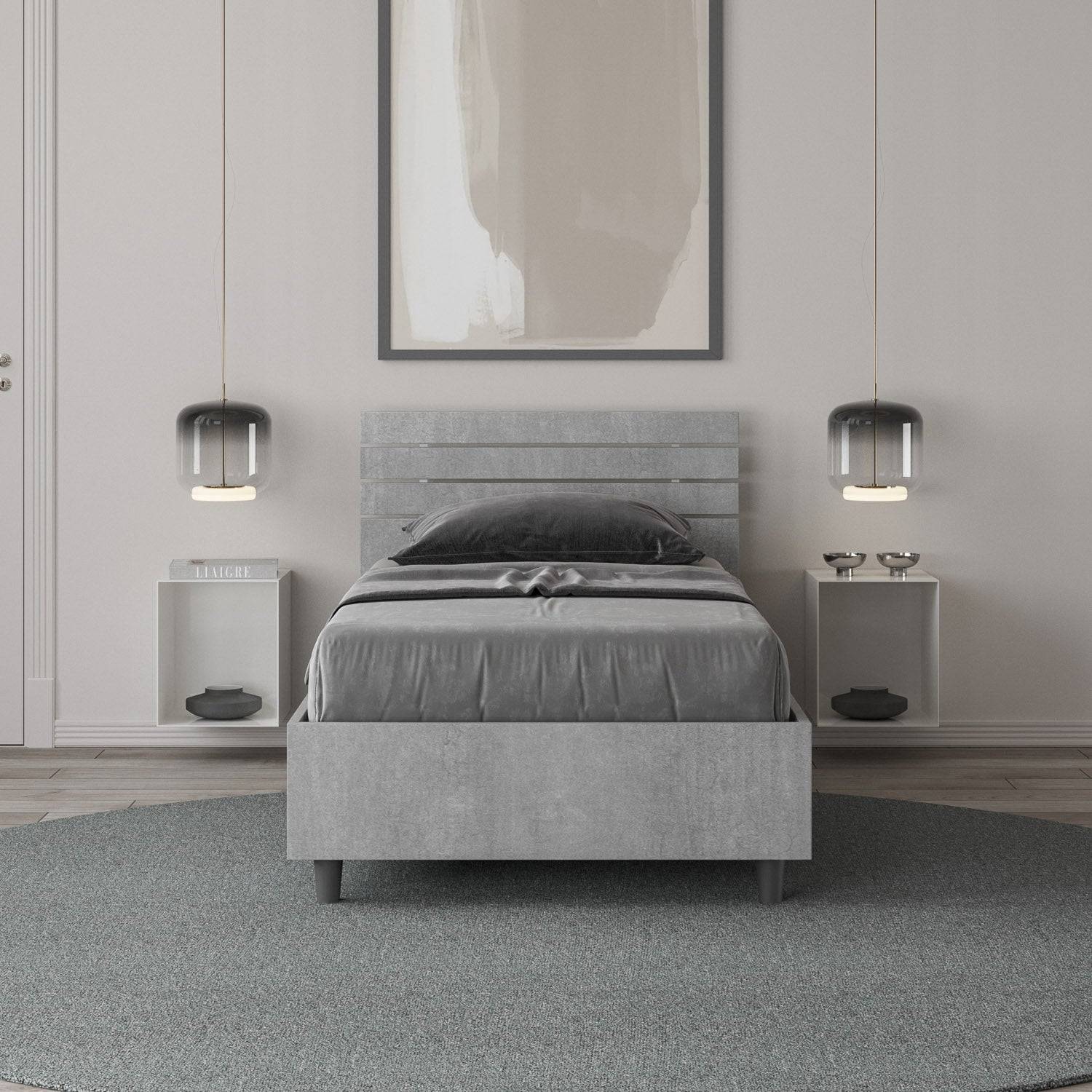 Letto singolo Ankel 80x190 cm - Con contenitore o rete a doghe