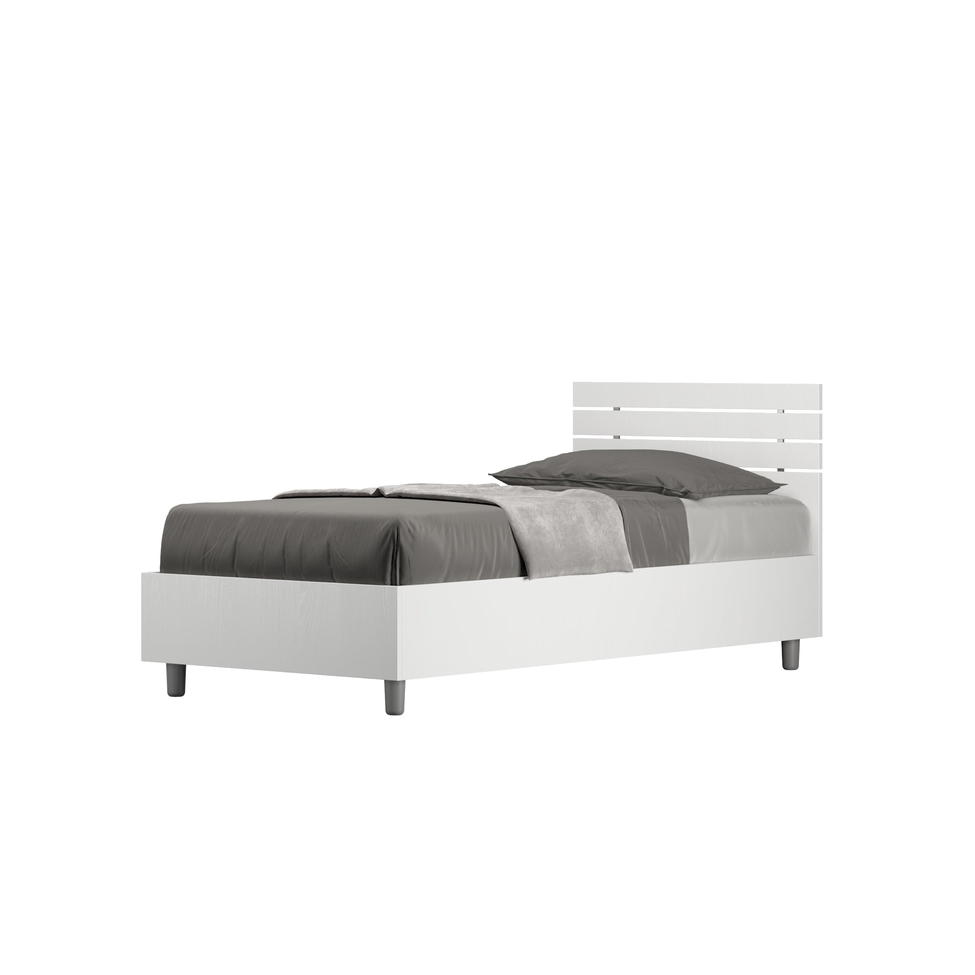Letto singolo 80x200 testata dritta con doghe Ankel