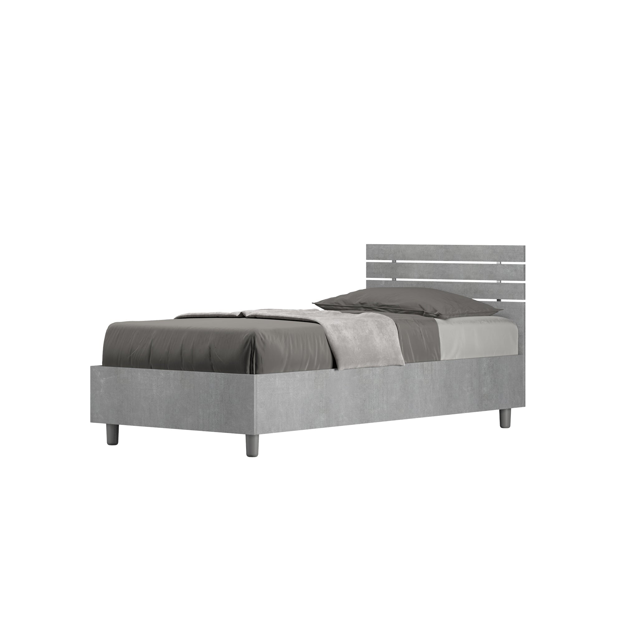 Letto singolo 80x200 testata dritta con doghe Ankel
