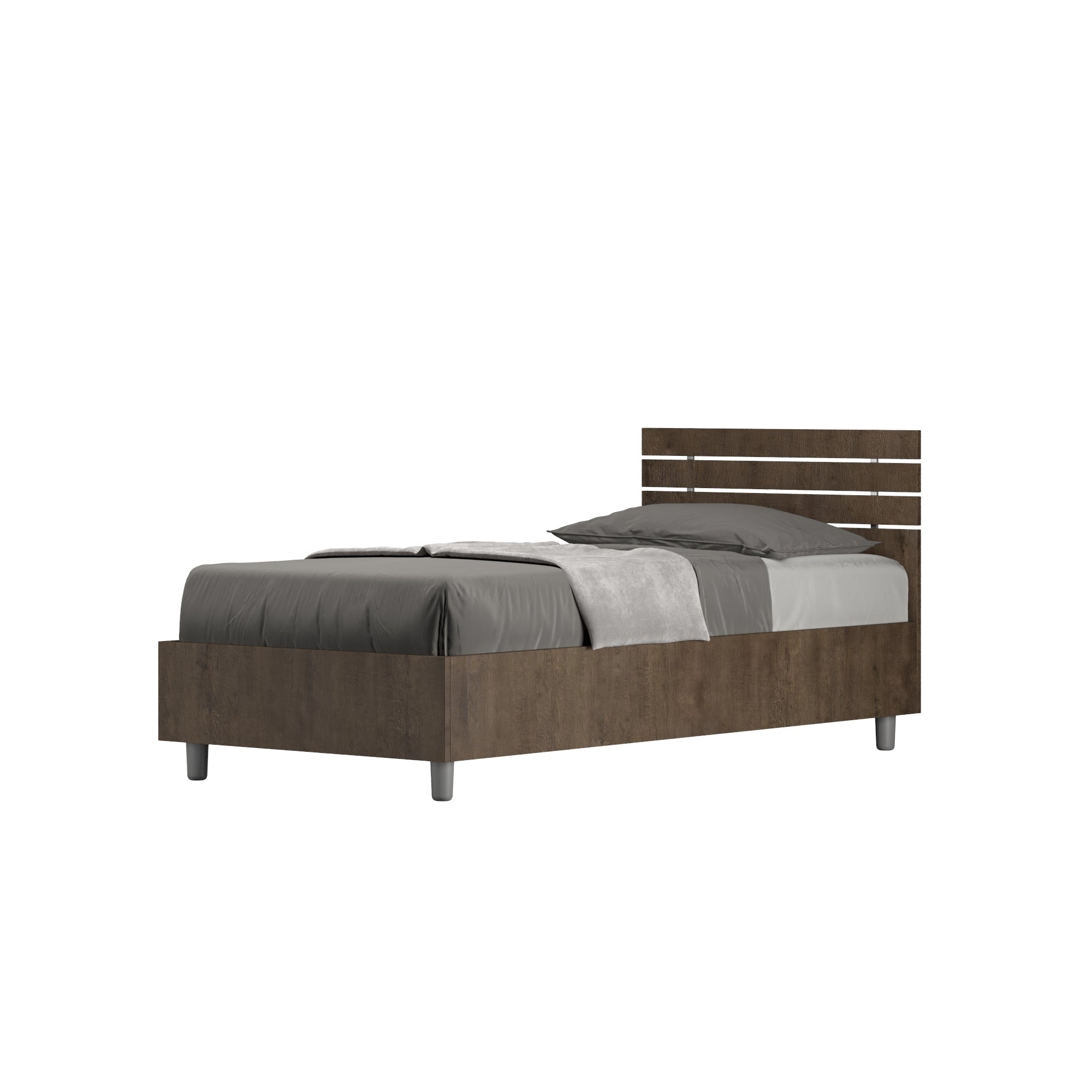 Letto singolo 80x200 testata dritta con doghe Ankel