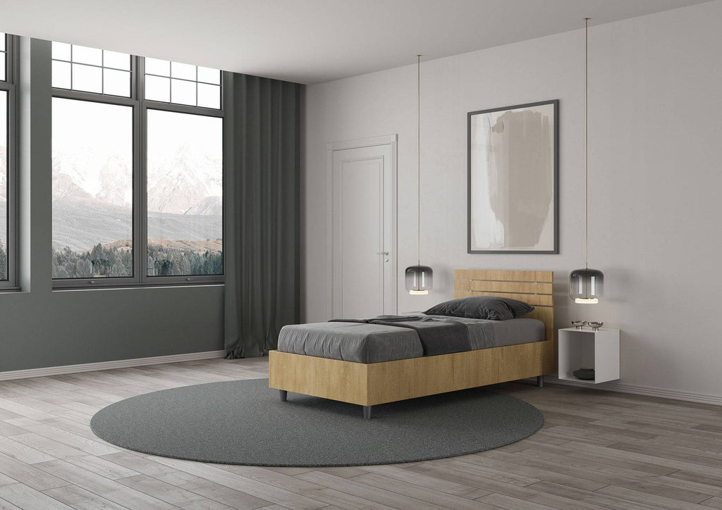 Letto singolo 80x200 testata dritta con doghe Ankel