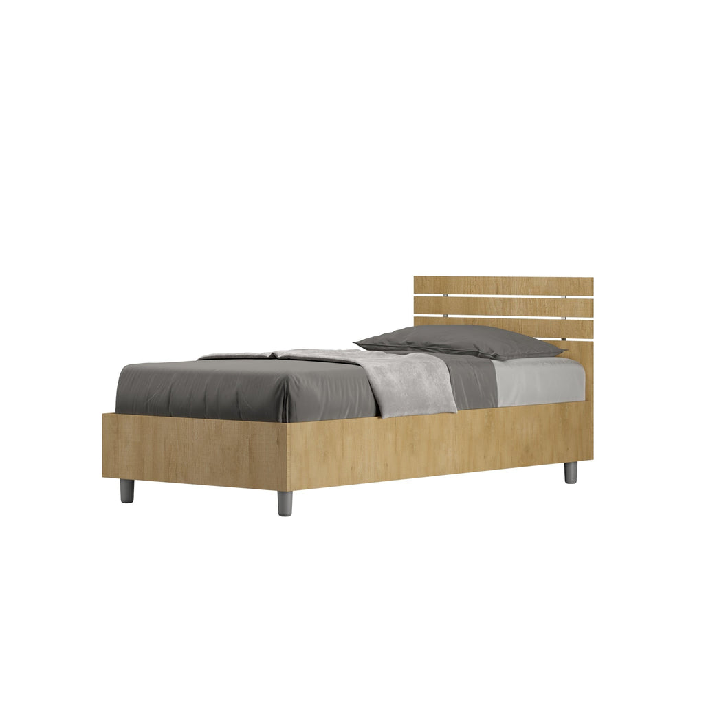 Letto singolo 80x200 testata dritta con doghe Ankel