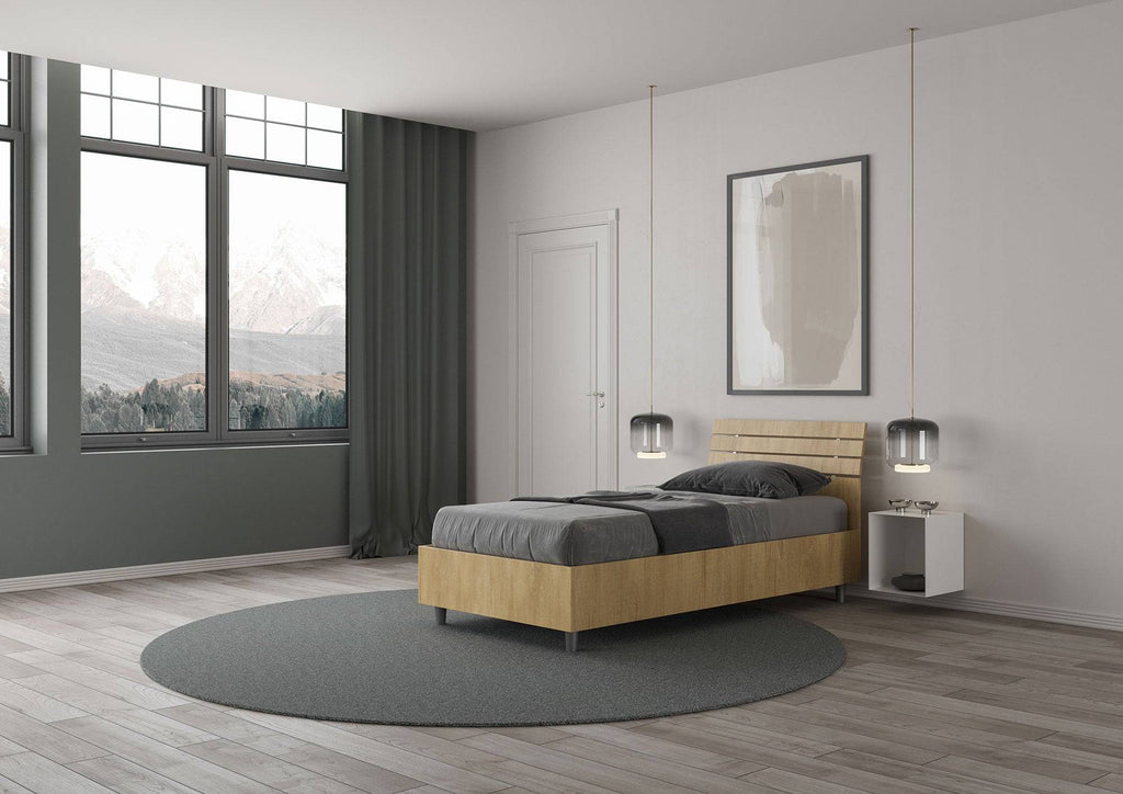 Letto singolo Ankel 80x190 cm - Con contenitore o rete a doghe