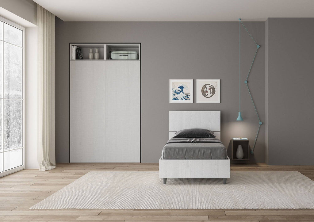 Letto Singolo 80x190 Demas con Rete Contenitore e Stile Minimalista