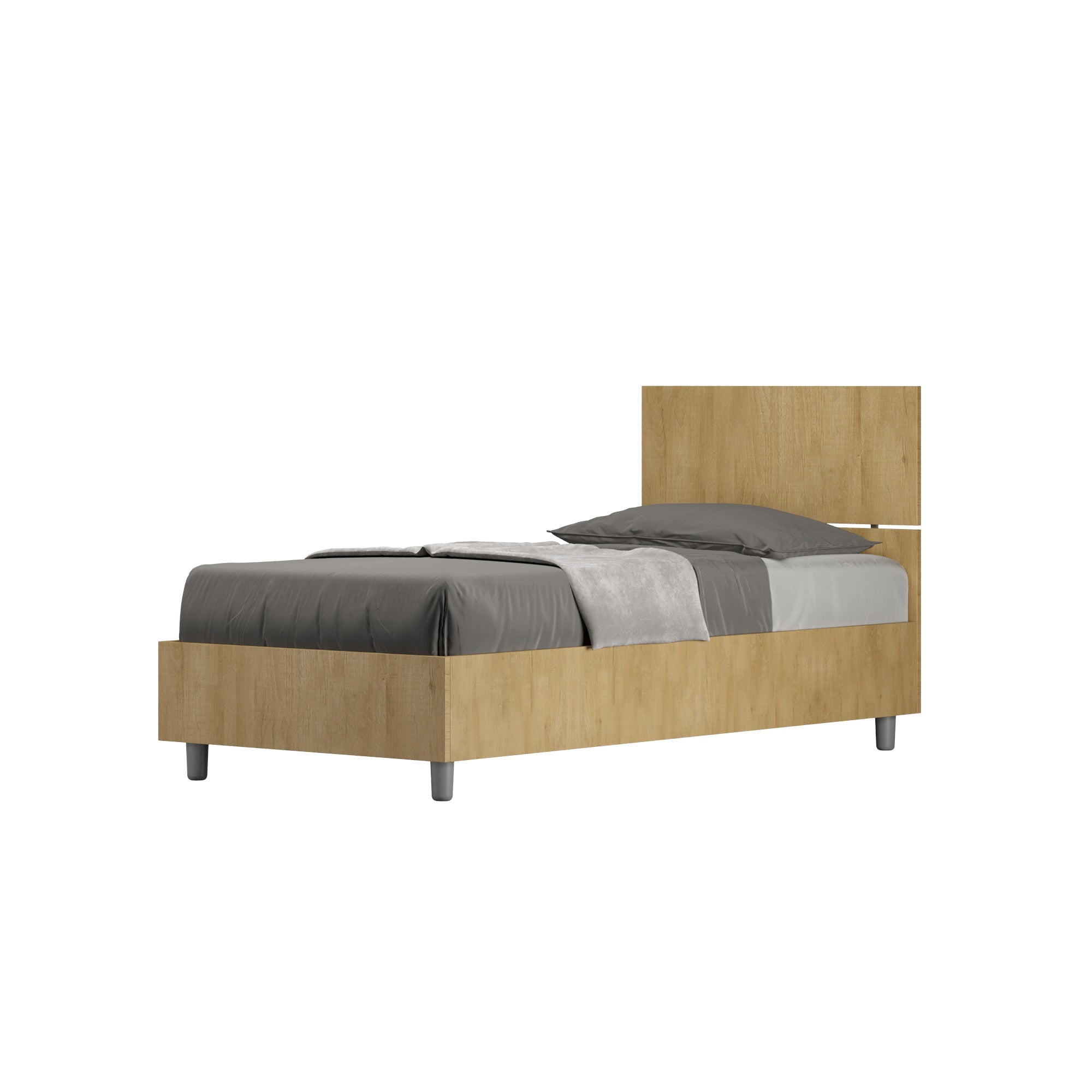Letto Singolo 80x190 Demas con Rete Contenitore e Stile Minimalista