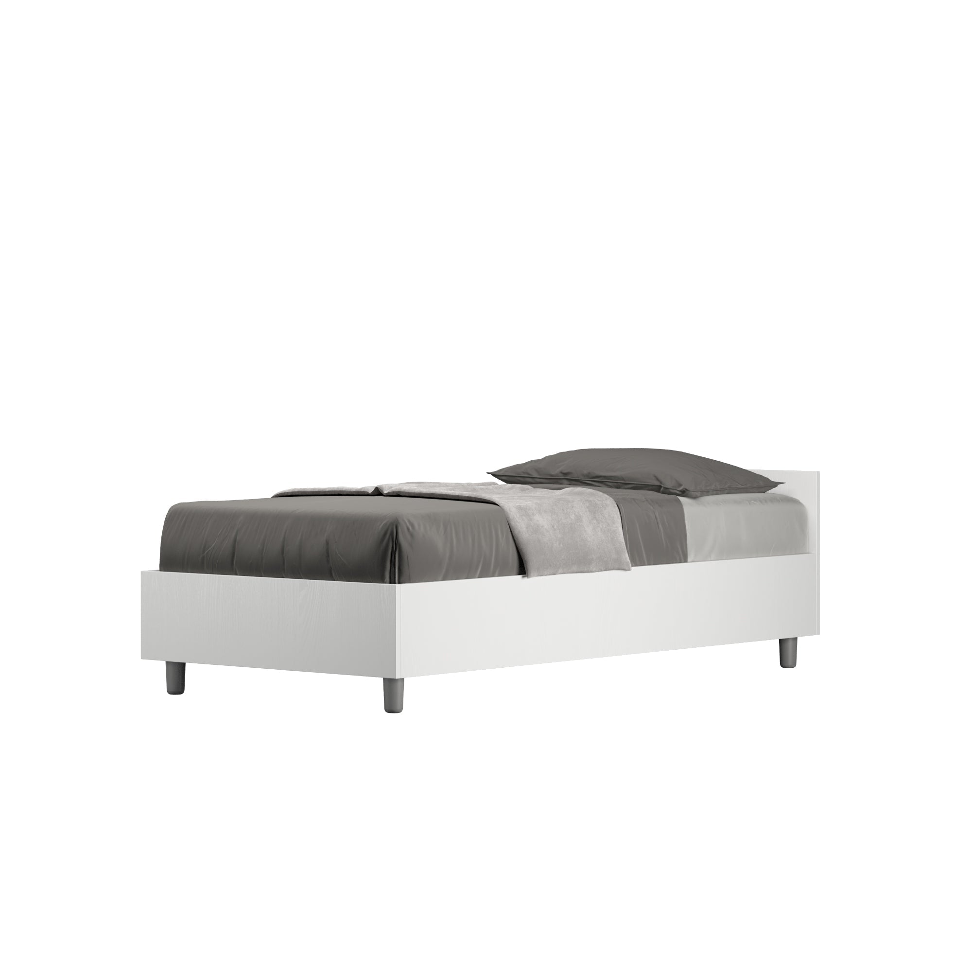 Letto Singolo 80x190 Nuamo con Rete Contenitore e Design Essenziale