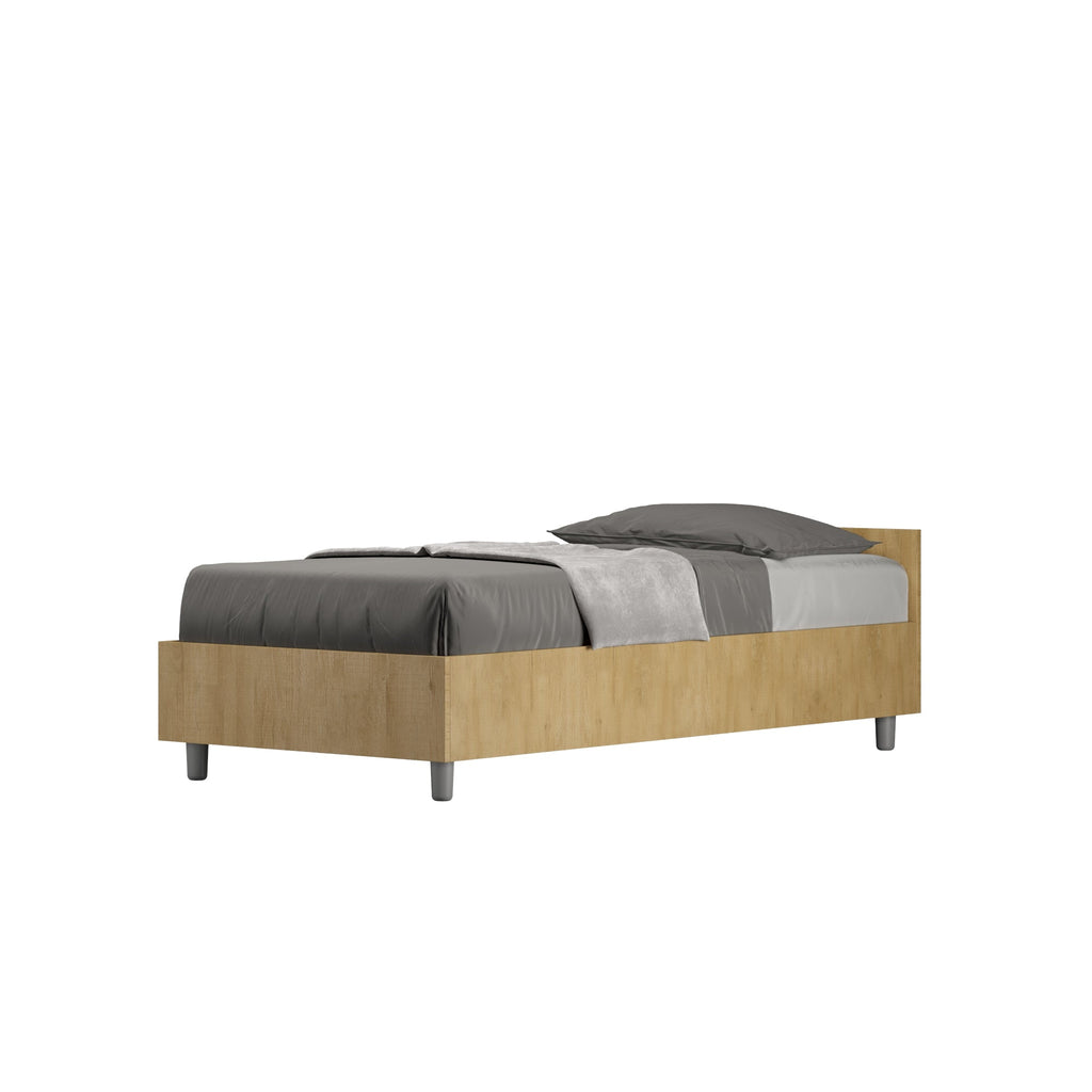 Letto singolo senza rete, con rete e contenitore 80x200 Nuamo