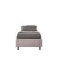 Letto singolo 80x200 imbottito senza testiera, con rete o contenitore