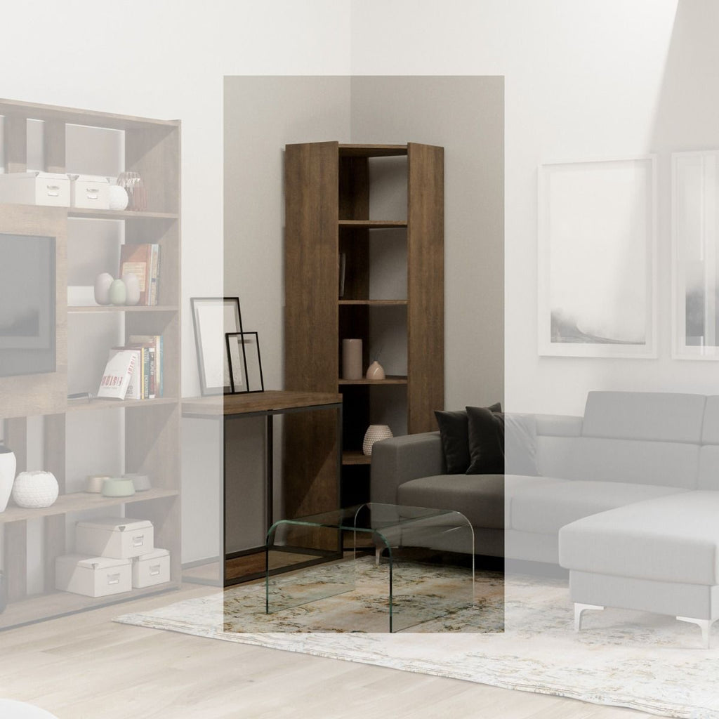 Librerie Angolari Kato A e B: Design Elegante e Funzionale 60.3x204x60.3 cm