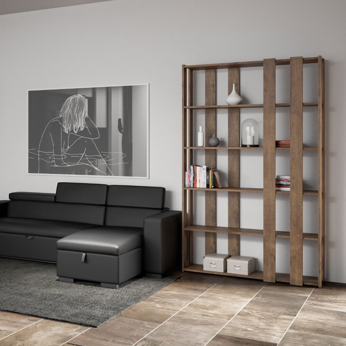 Libreria Kato Small: Eleganza Versatile per Ambienti Compatti