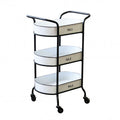 Mobile Chile in acciaio e legno con 3 Ripiani - Dimensioni cm 52 x 44 x 82 h - Colore bianco