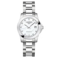 Longines orologio Conquest 29mm madreperla bianca diamanti acciaio L3.376.4.87.6
