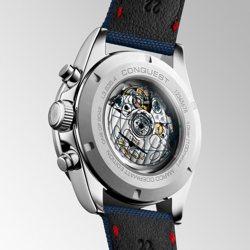 Longines orologio Conquest Marco Odermatt Edition 42mm blu automatico acciaio L3.835.4.91.2