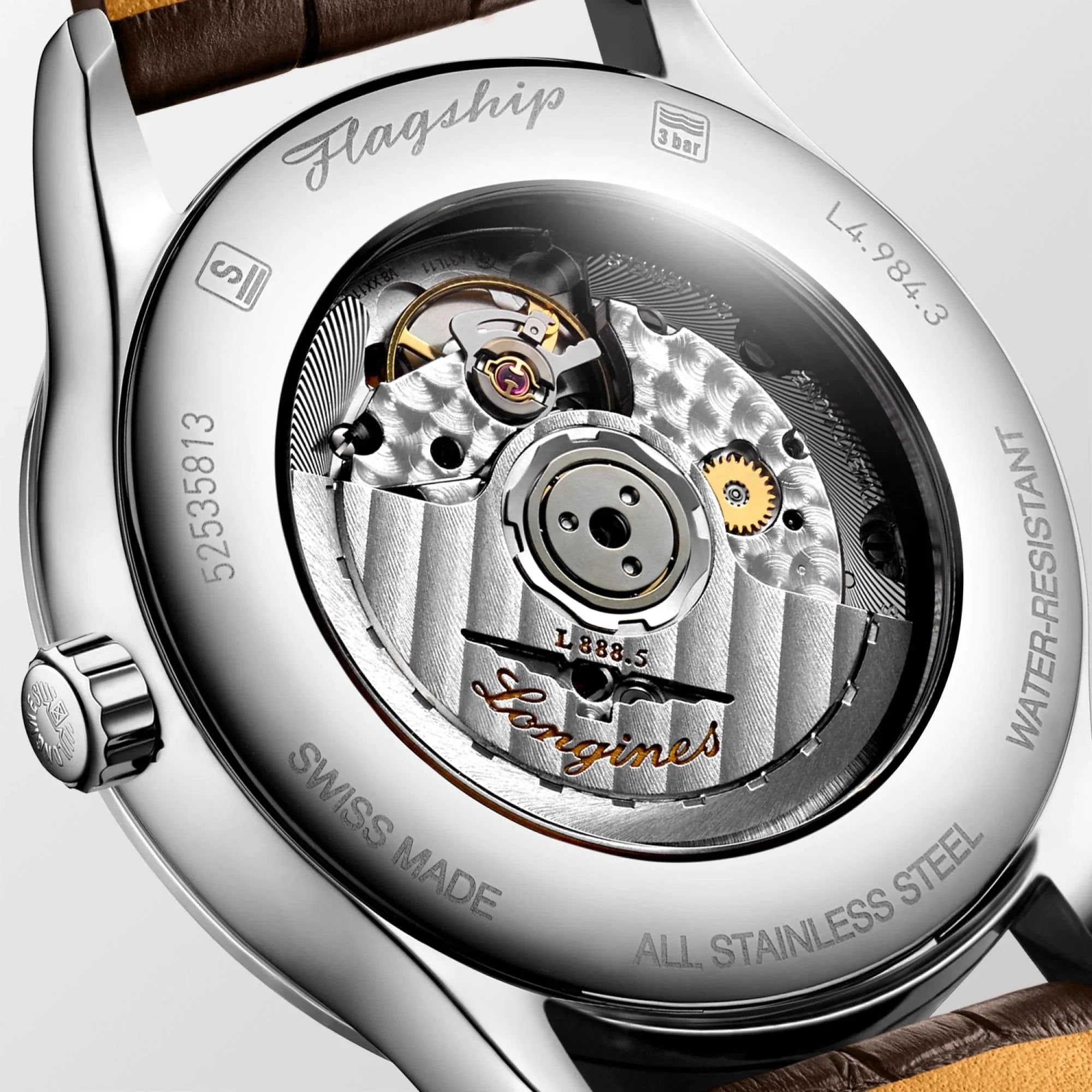 Longines orologio Flagship 40mm beige automatico acciaio L4.984.4.79.2