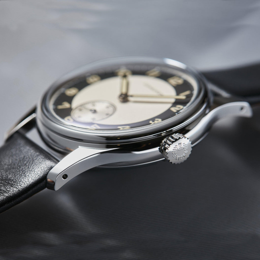 Longines orologio Heritage Classic Tuxedo 38,5mm nero automatico acciaio L2.330.4.93.0