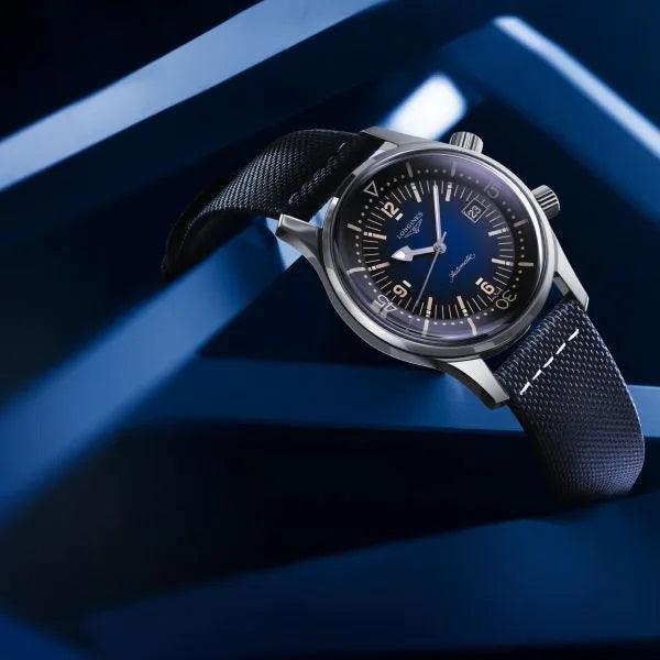 Longines orologio Heritage Legend Diver Blu Watch 42mm blu automatico acciaio L3.774.4.90.2