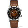 Longines orologio Heritage Legend Diver Tropical Watch 42mm marrone automatico acciaio L3.774.4.60.2