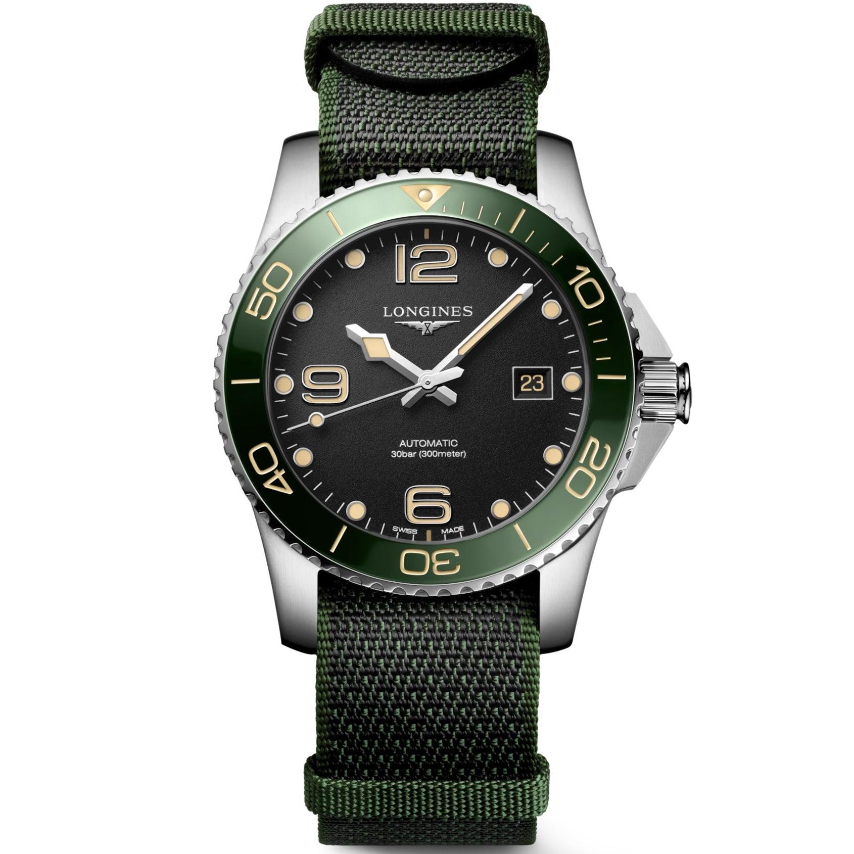 Longines orologio HydroConquest 41mm nero automatico acciaio L3.781.4.05.2