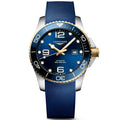 Longines orologio HydroConquest 43mm blu automatico acciaio finitura PVD oro giallo L3.782.3.96.9