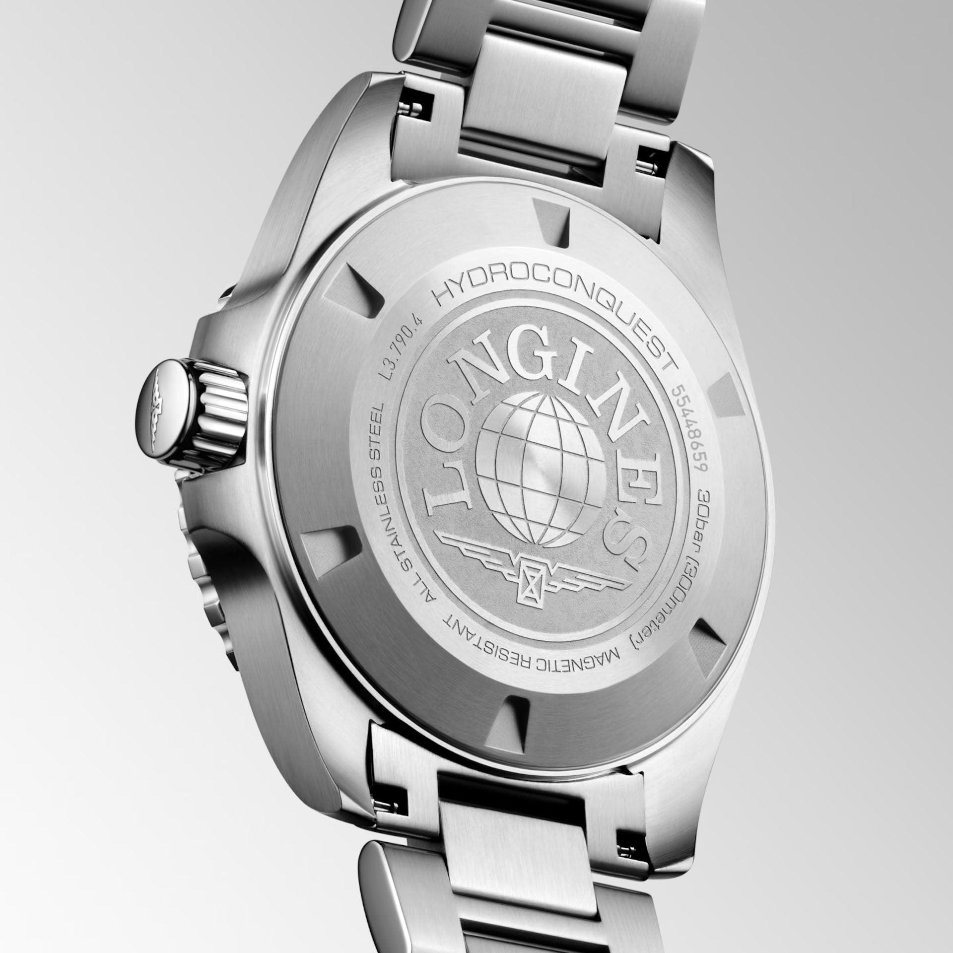 Longines orologio Hydroconquest GMT 41mm verde automatico acciaio L3.790.4.06.6
