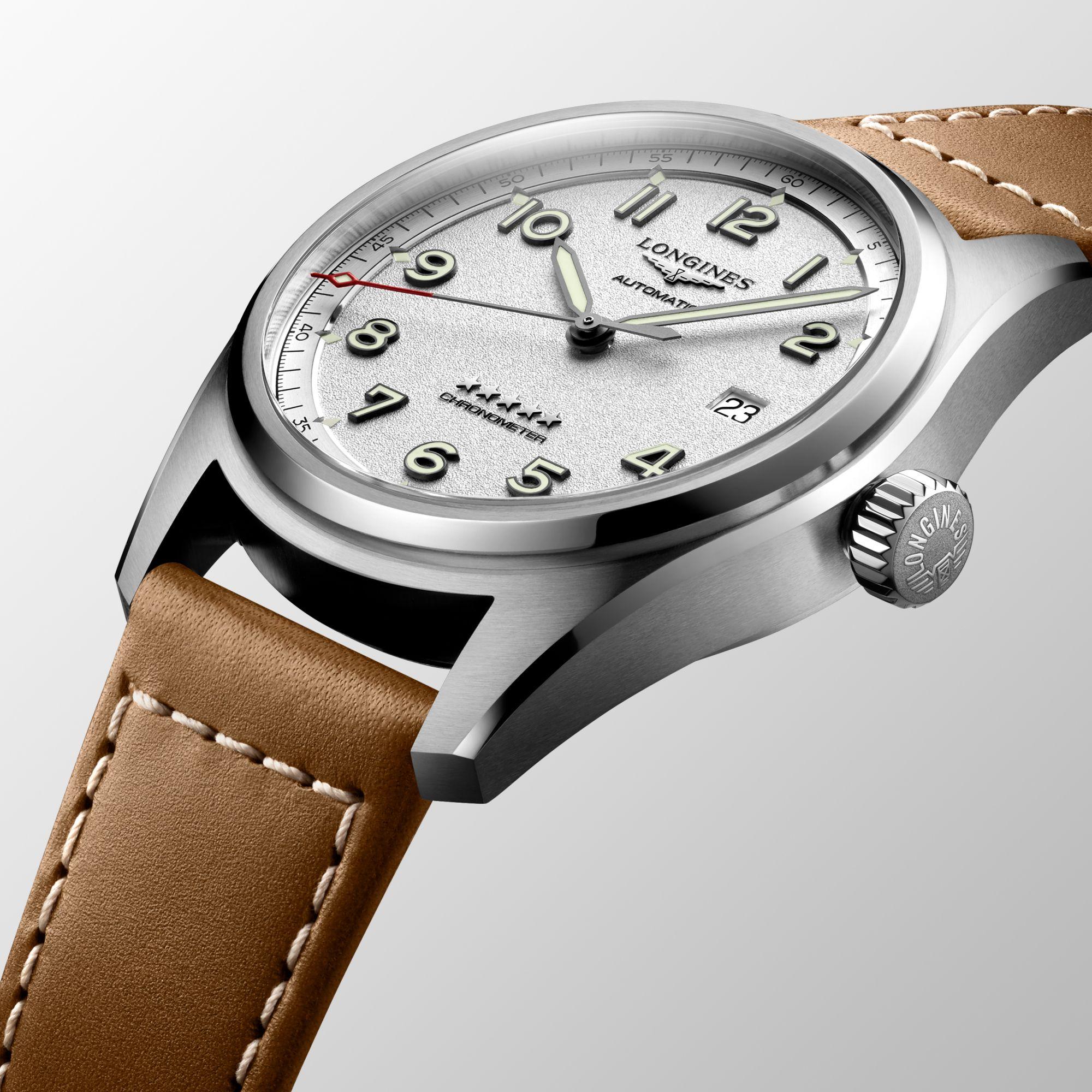 Longines orologio Longines Spirit 40mm argento automatico acciaio L3.810.4.73.2