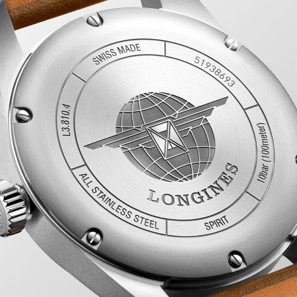Longines orologio Longines Spirit 40mm argento automatico acciaio L3.810.4.73.2
