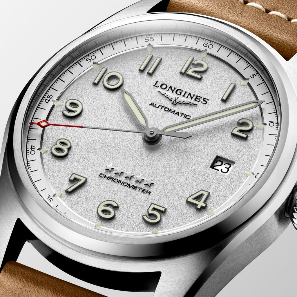Longines orologio Longines Spirit 40mm argento automatico acciaio L3.810.4.73.2
