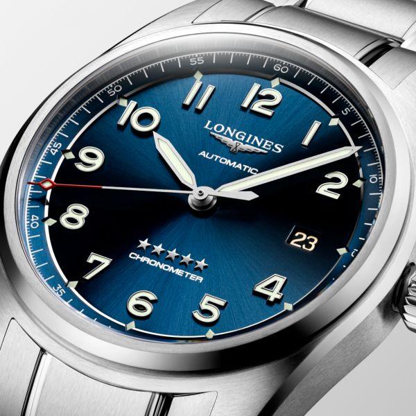 Longines orologio Longines Spirit 40mm blu automatico acciaio L3.810.4.93.6