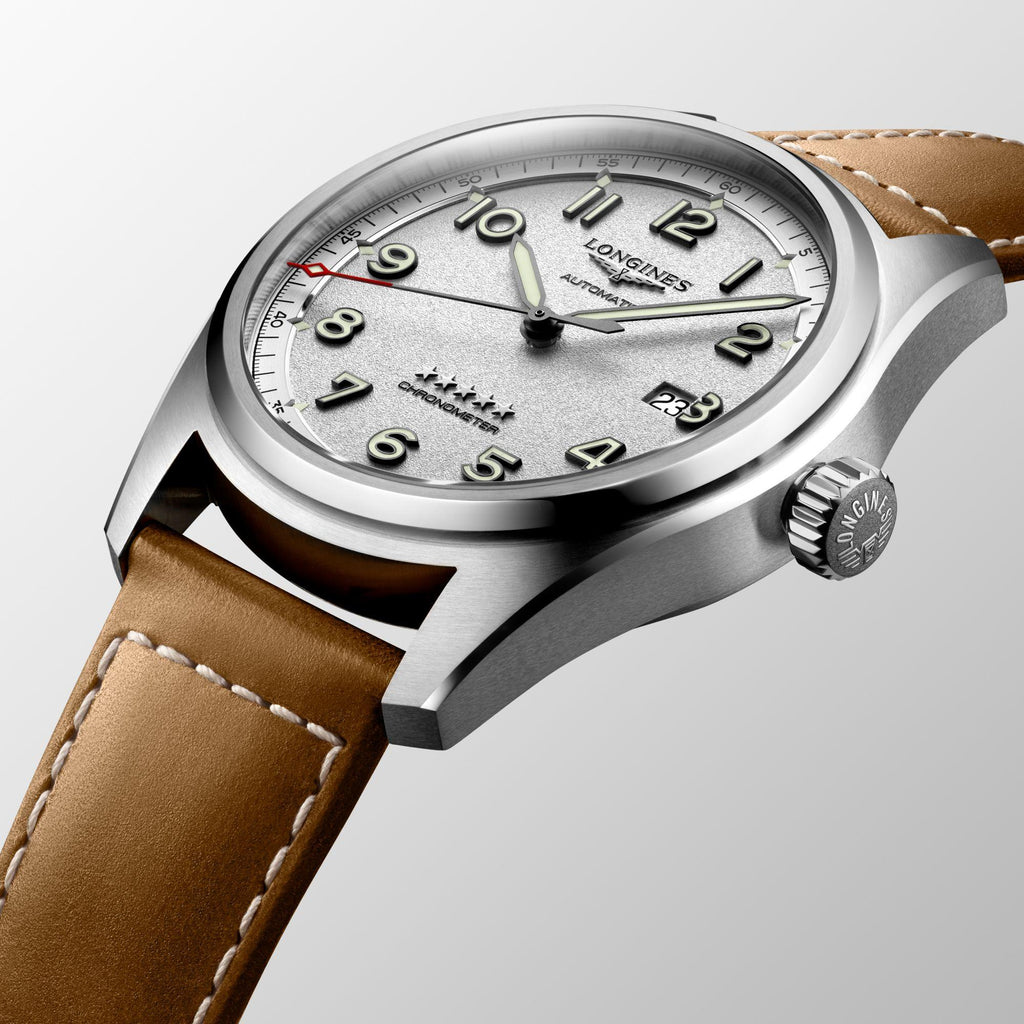Longines orologio Longines Spirit 42mm argento automatico acciaio L3.811.4.73.2