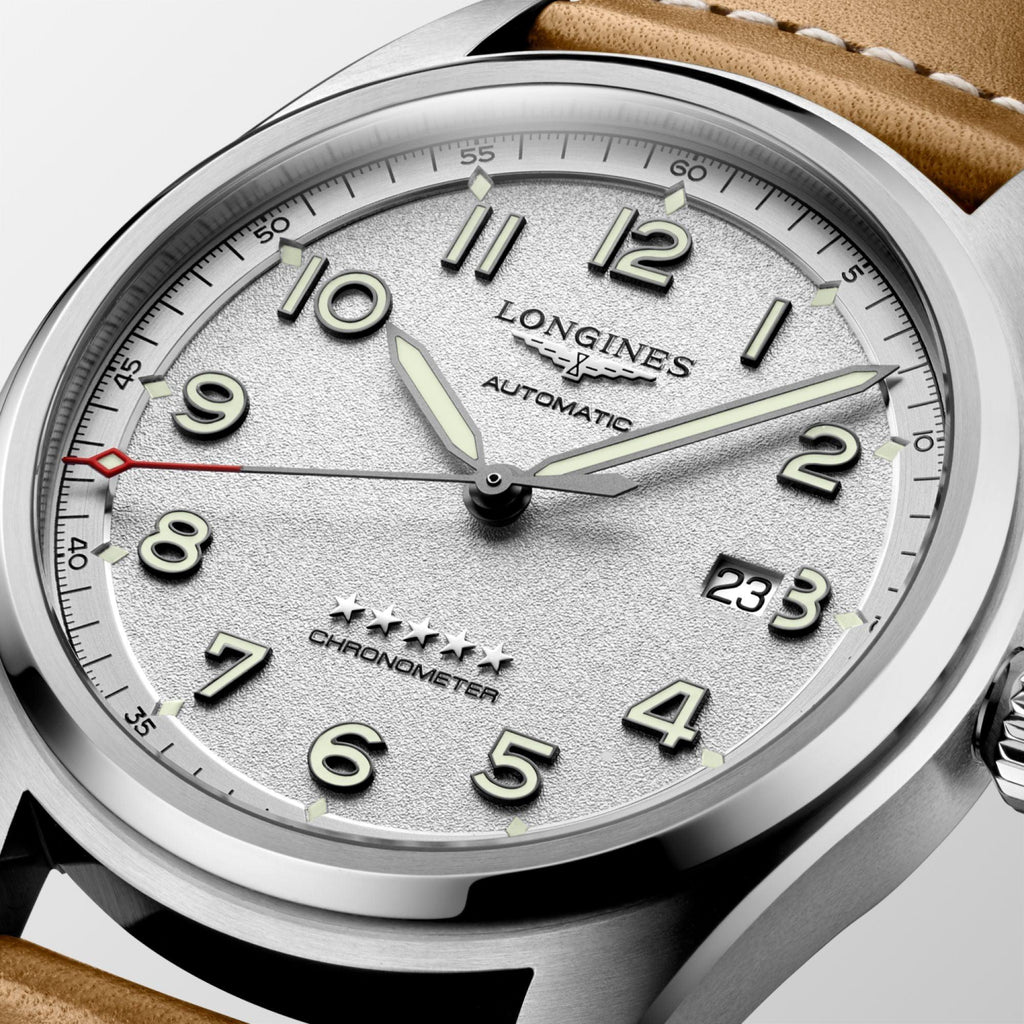 Longines orologio Longines Spirit 42mm argento automatico acciaio L3.811.4.73.2