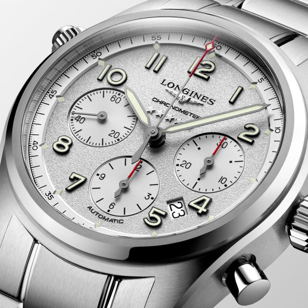 Longines orologio Longines Spirit 42mm argento automatico acciaio L3.820.4.73.6