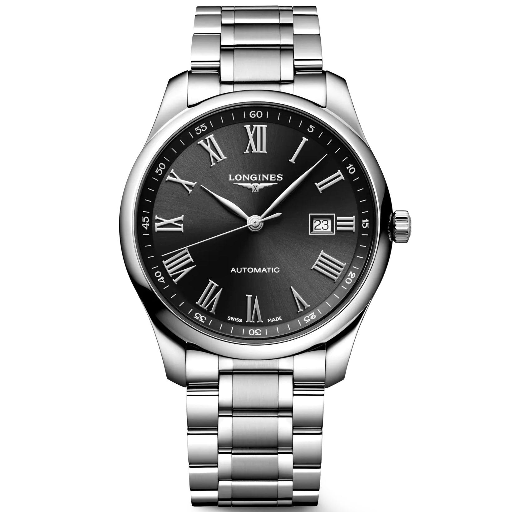 Longines orologio Master Collection 42mm nero automatico acciaio L2.893.4.59.6