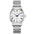 Longines orologio Record collection 40mm bianco mat automatico COSC acciaio L2.821.4.11.6