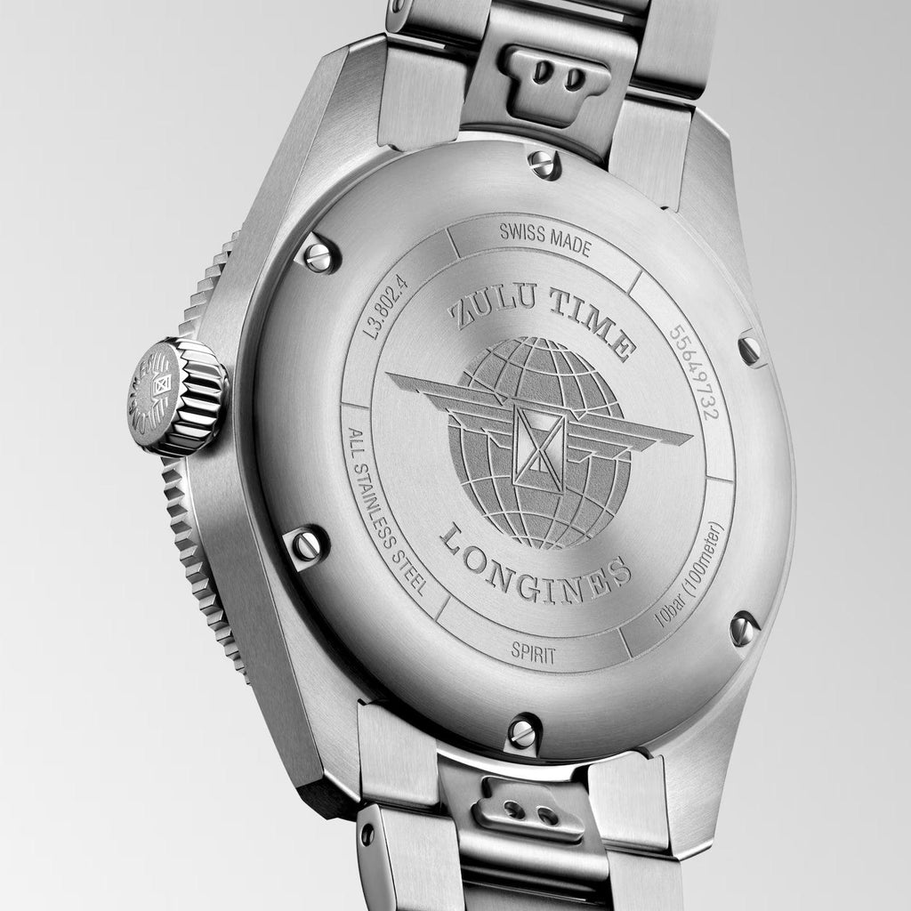 Longines orologio Spirit 39mm blu automatico acciaio L3.802.4.93.6