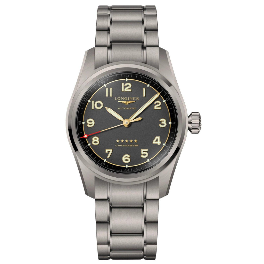 Longines orologio Spirit 40mm grigio automatico titanio L3.810.1.53.6