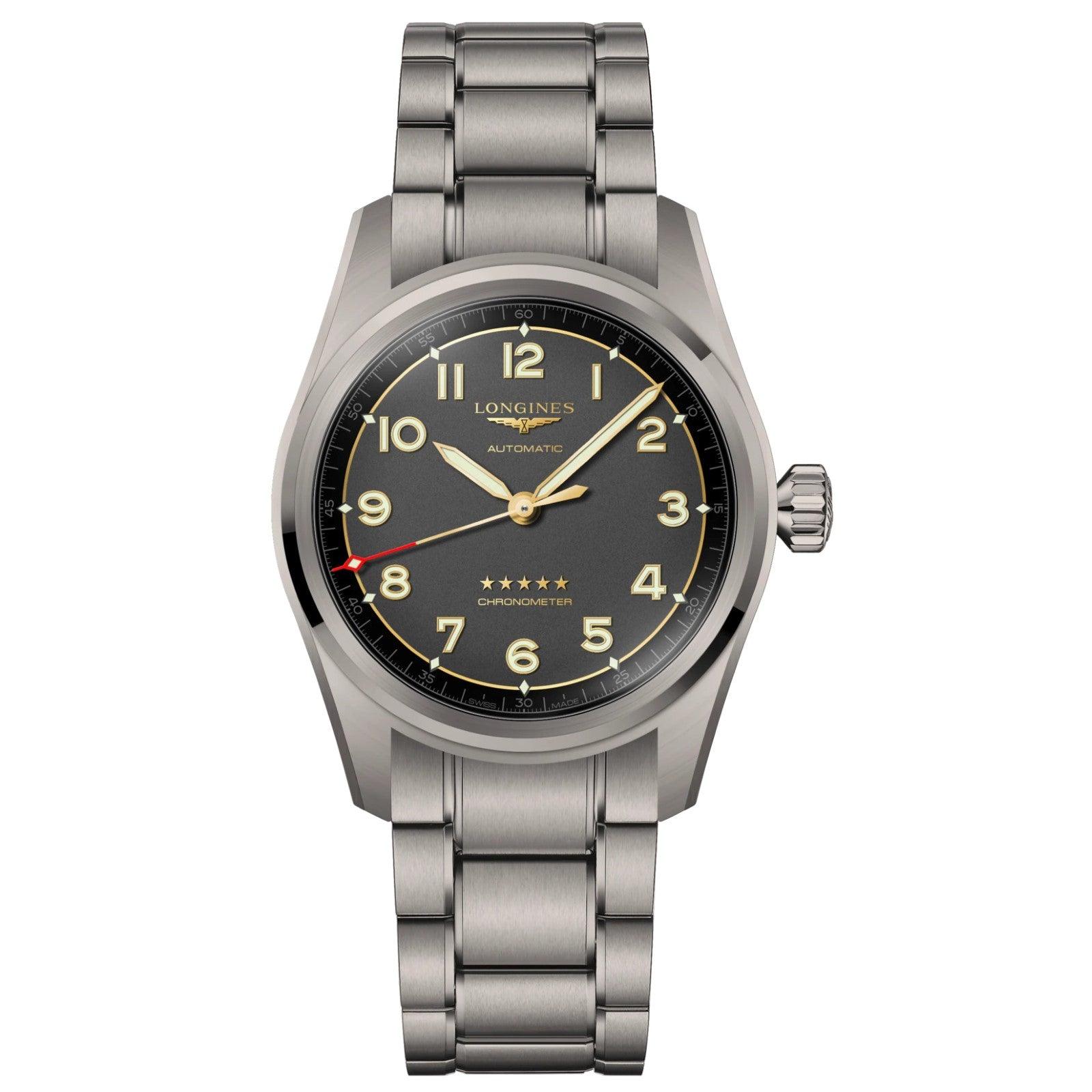 Longines orologio Spirit 40mm grigio automatico titanio L3.810.1.53.6