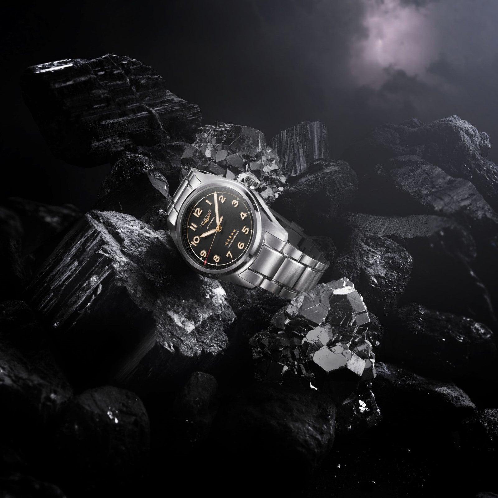 Longines orologio Spirit 40mm grigio automatico titanio L3.810.1.53.6