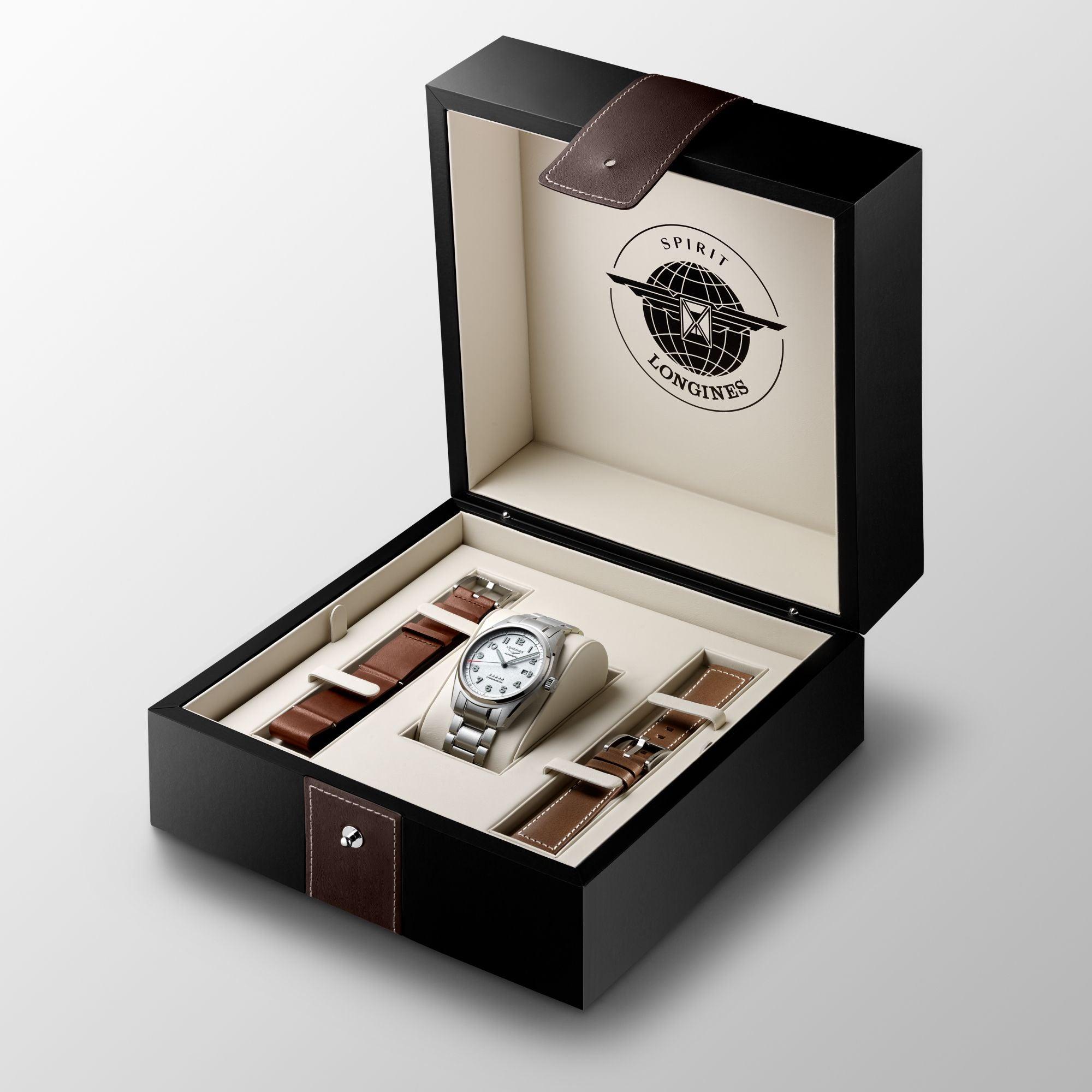 Longines orologio Spirit Prestige Edition 42mm argento automatico acciaio L3.811.4.73.9