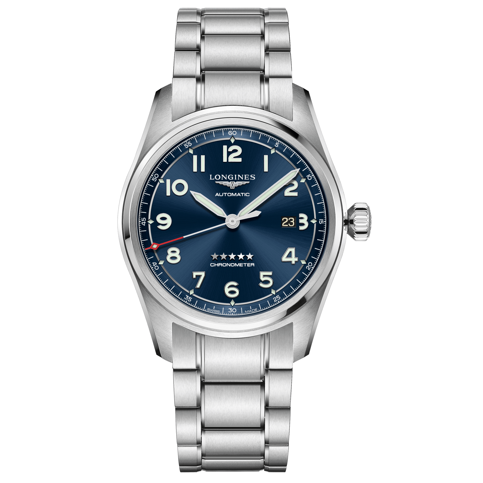 Longines orologio Spirit Prestige Edition 42mm argento automatico acciaio L3.811.4.93.9