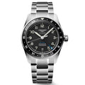 Longines orologio Spirit Zulu Time 39mm nero automatico acciaio L3.802.4.53.6