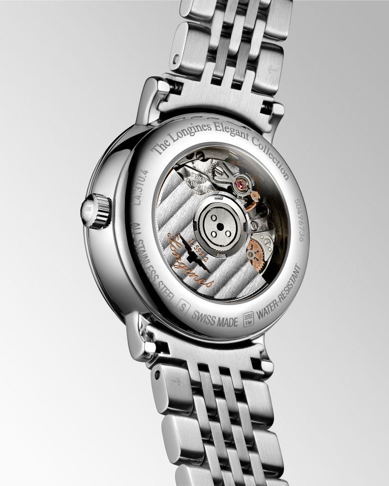 Longines orologio The Longines Elegant Collection 29mm bianco mat automatico acciaio L4.310.4.12.6