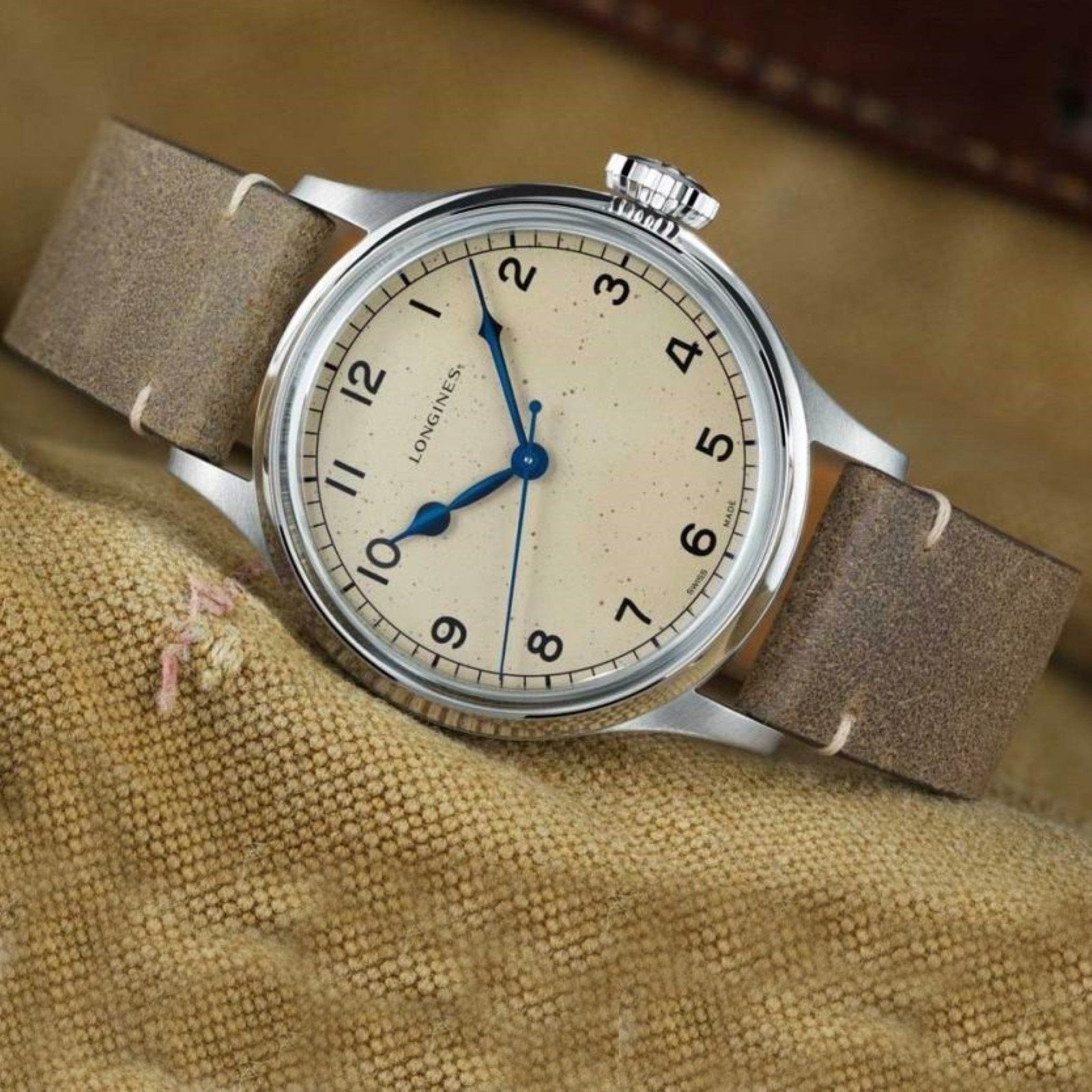 Longines orologio The Longines Heritage Military 38,5 mm argento automatico acciaio L2.819.4.93.2