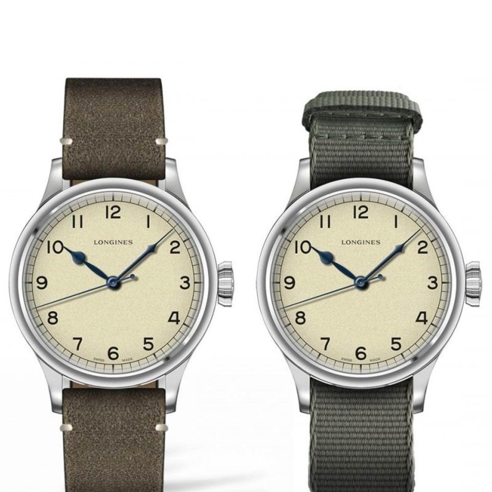 Longines orologio The Longines Heritage Military 38,5 mm argento automatico acciaio L2.819.4.93.2