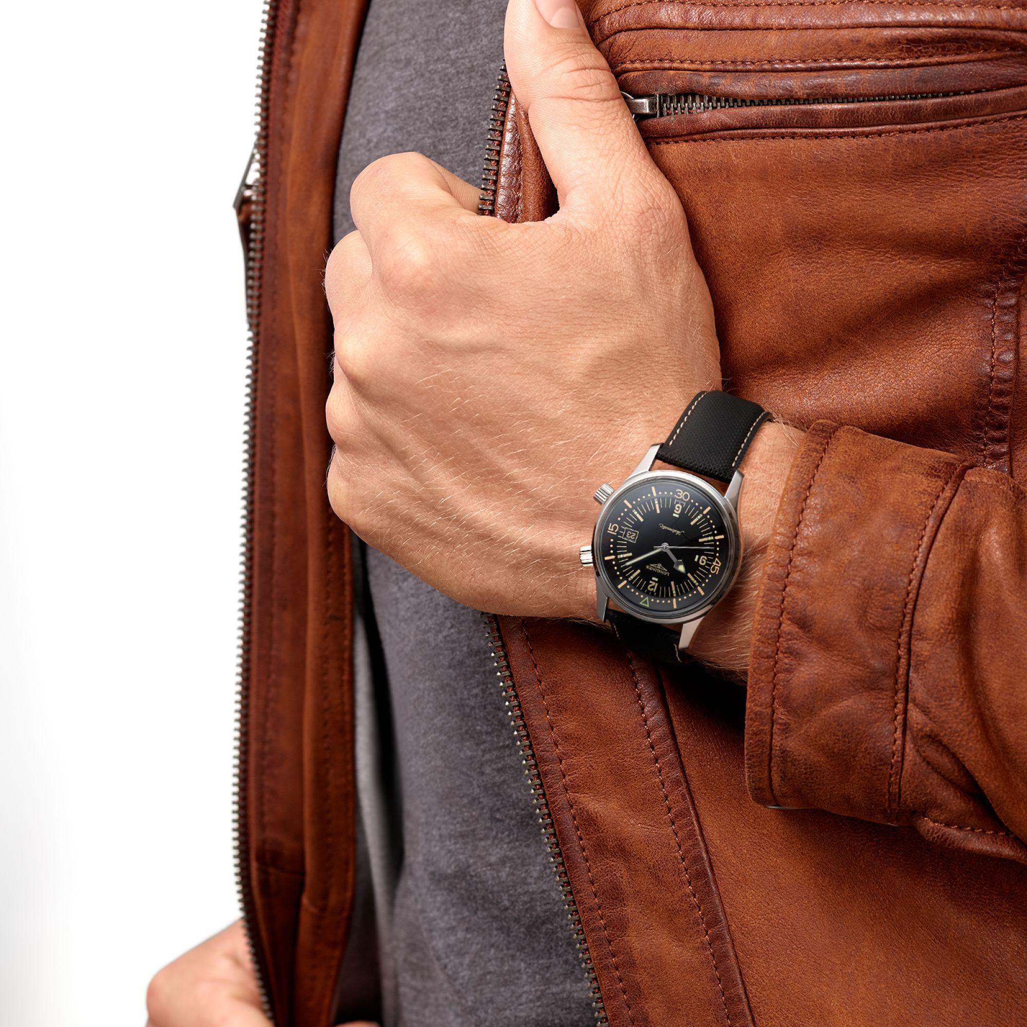 Longines orologio The Longines Legend Diver Watch 36mm nero automatico acciaio L3.374.4.50.0