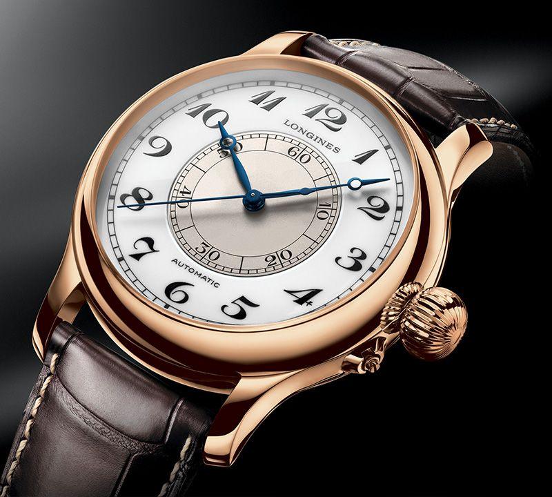 Longines orologio The Longines Weems Second-Setting Watch 47,5mm bianco automatico oro rosa 18kt L2.713.8.13.0