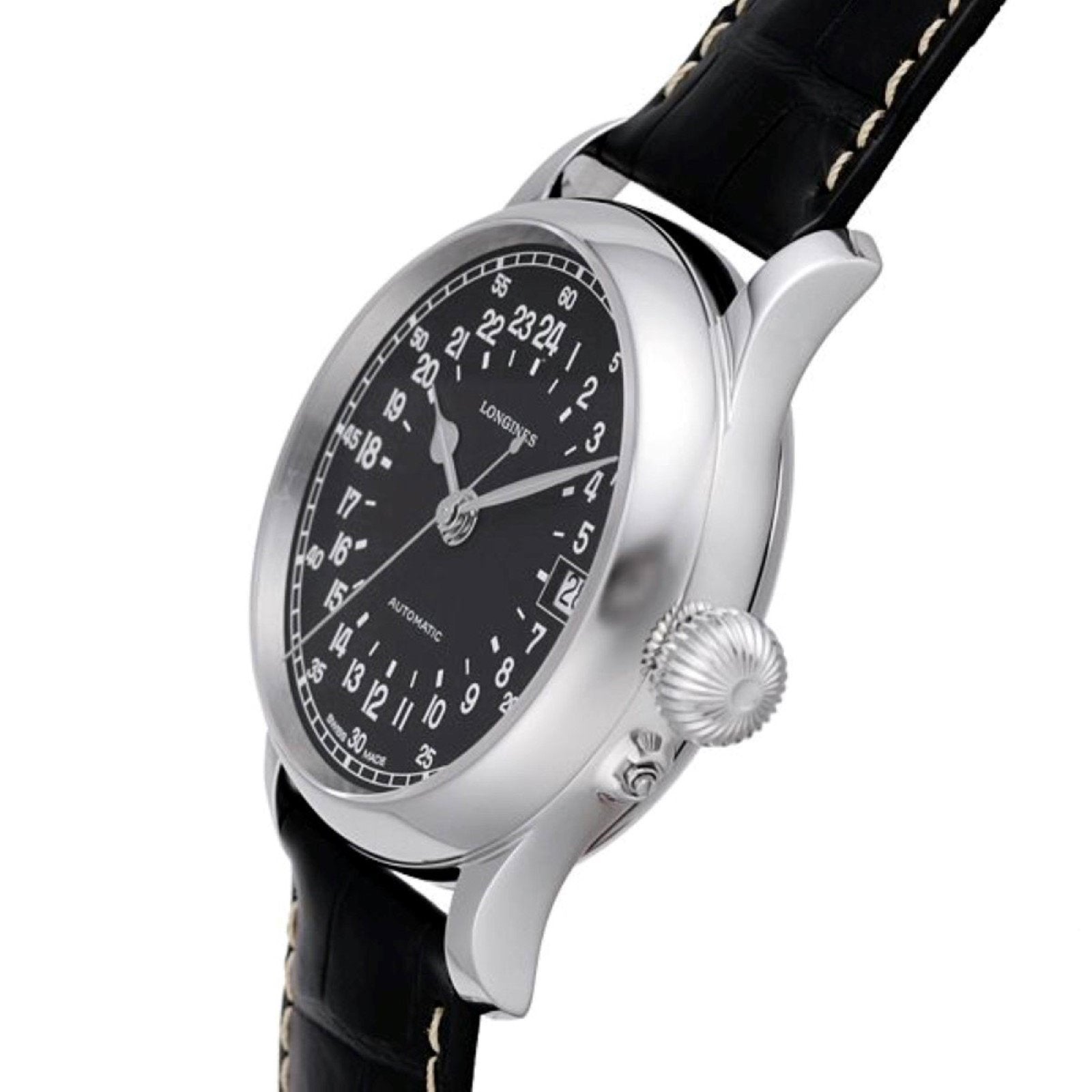 Longines orologio Twenty-Four Hours 47,50mm nero acciaio automatico L2.751.4.53.4