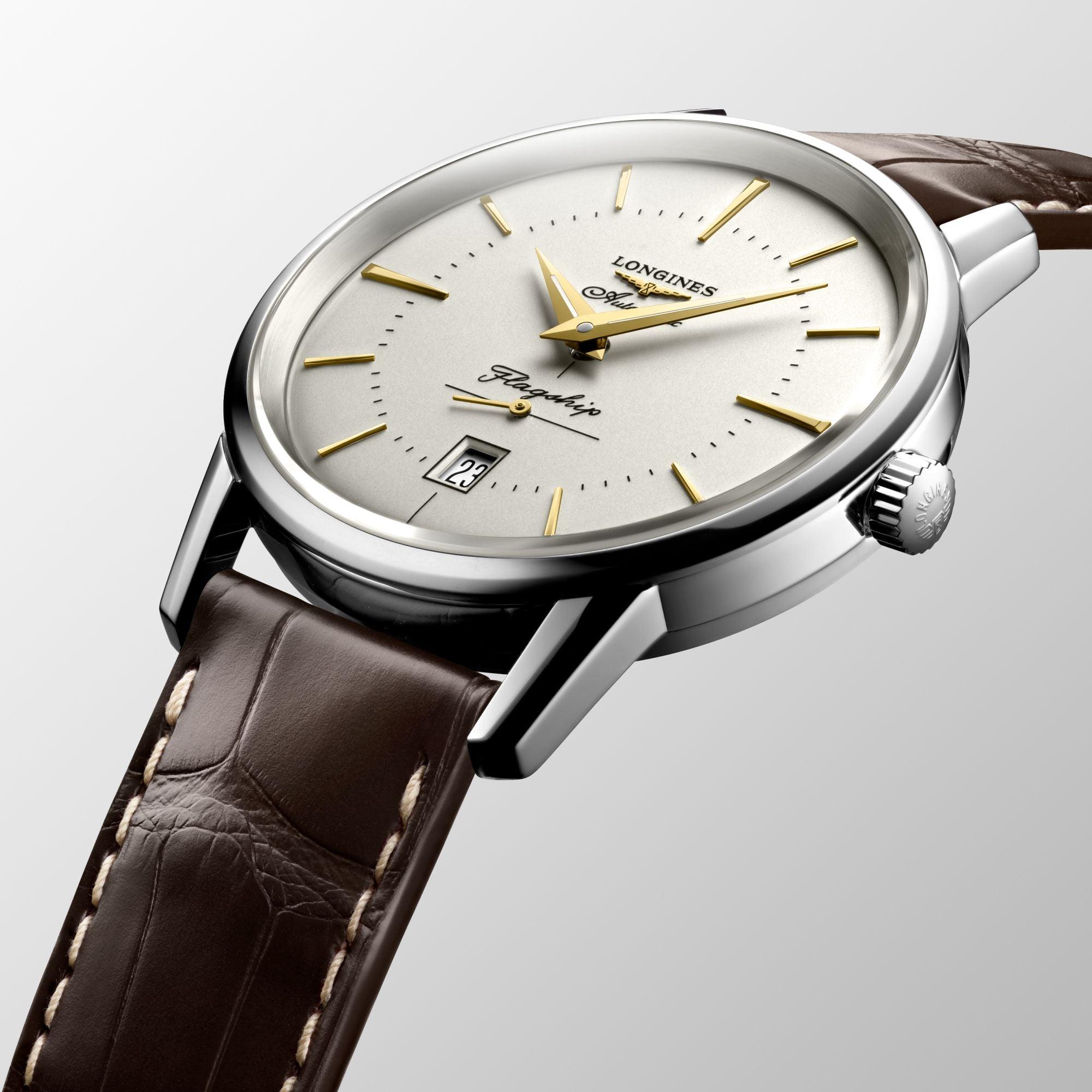 Longines orologio uomo Flaghsip Heritage 38,5mm automatico acciaio L4.795.4.78.2